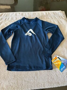Kanu Surf Kids Navy Blue Long-Sleeve Rash Guard